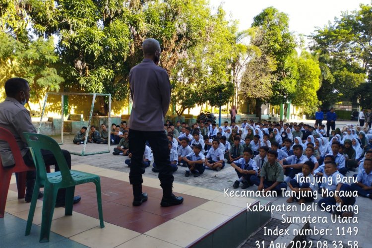 Redam Maraknya Geng Motor, Polsek Tanjung Morawa Sosialisasi ke Sekolah