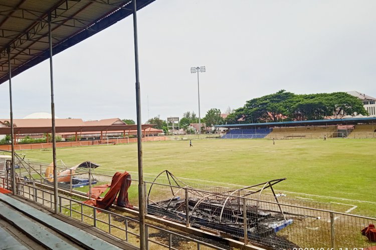 Kapolda Aceh Tinjau Langsung Stadion H.Dimurthala Pasca Pembakaran