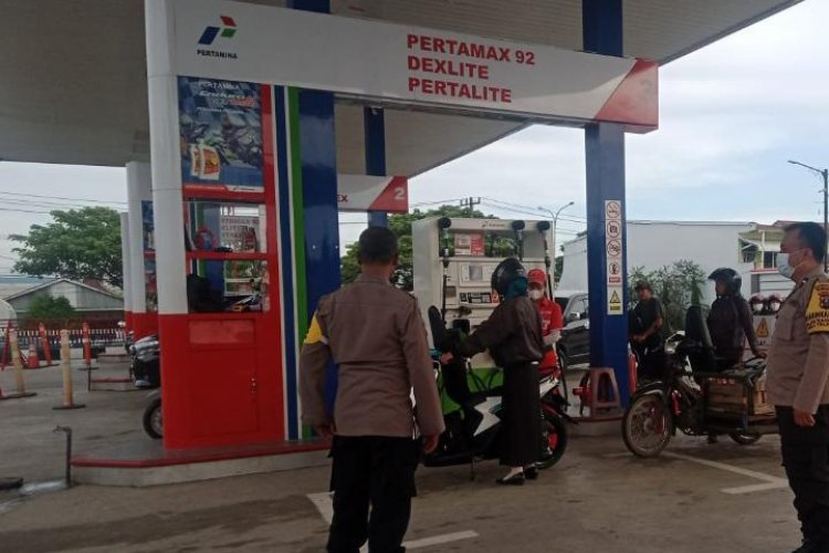 Polsek Tanjung Morawa Lakukan Pengamanan di Sejumlah SPBU