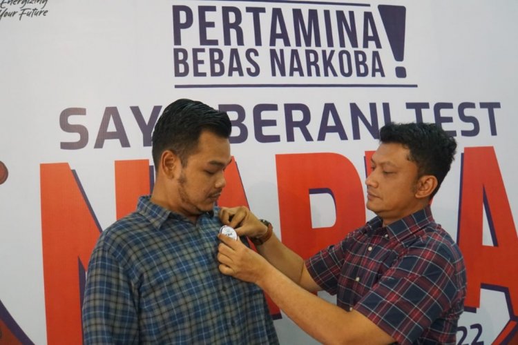 Pekerja dan Mitra Kerja Pertamina Patra Niaga Regional Sumbagut Lakukan Tes NAPZA