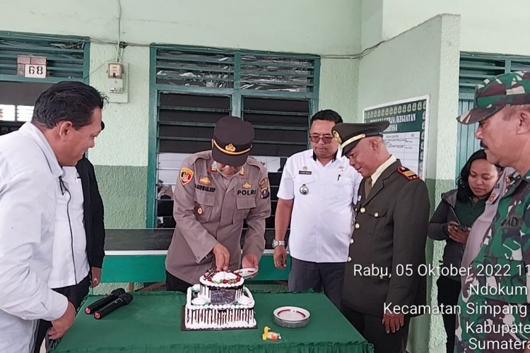 Polsek Simpang Empat Rayakan HUT TNI ke 77 Bersama Koramil 04/SE