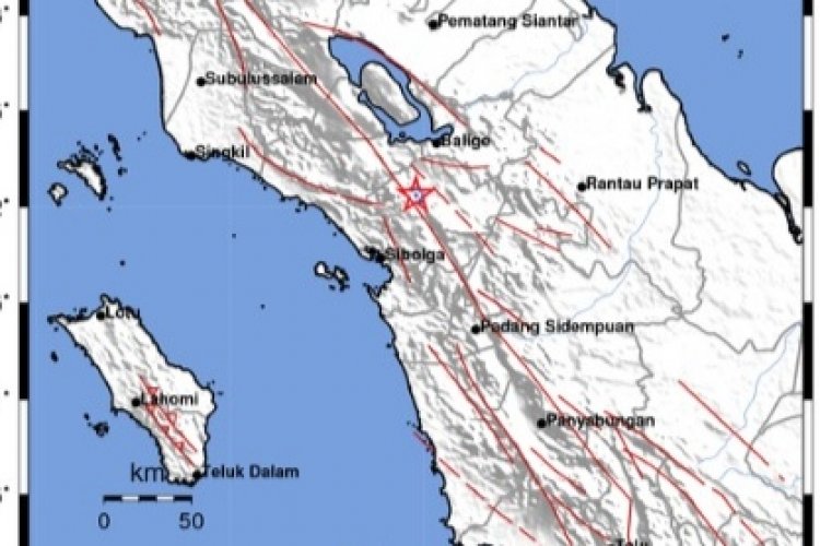 Tarutung Kembali Diguncang Gempa Magnitudo 2,5 Hari ini