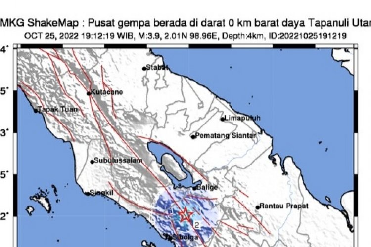 Gempa Susulan Guncang Tarutung, Sudah 171 Kali Gempa Susulan