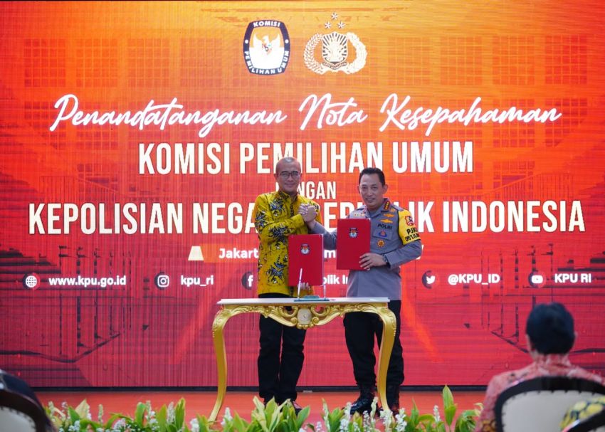 MoU dengan KPU, Kapolri: Jaga Persatuan  Kesatuan di Pemilu 2024 Syarat Mutlak