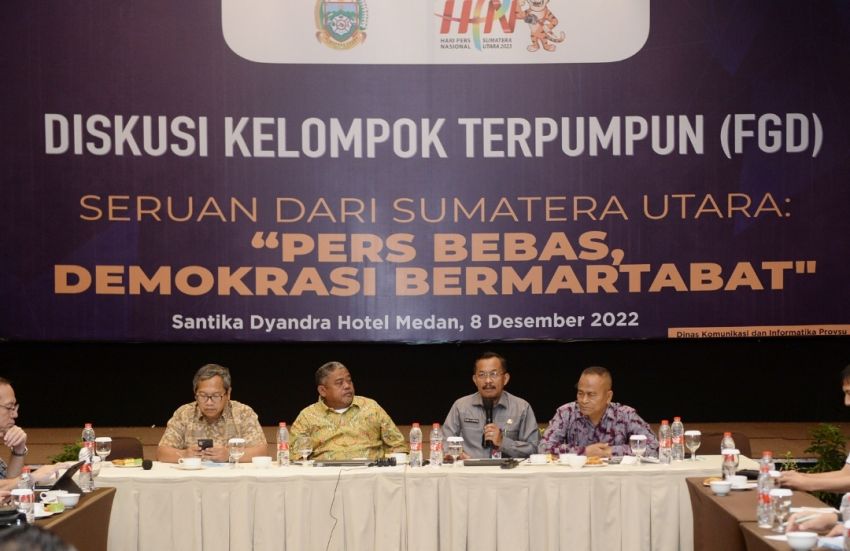 Jelang HPN 2023, Pemprov Sumut dan PWI Adakan FGD Bahas Demokrasi Pers