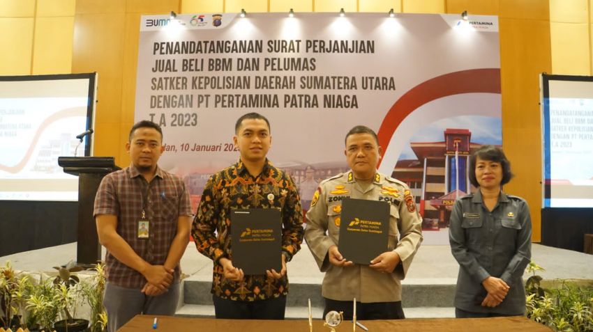 Pertamina dan Polda Sumut Tandatangani MoU Penyediaan BBM 2023