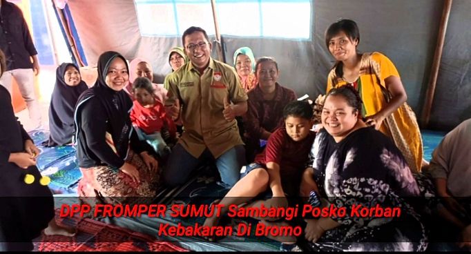 DPP Fromper Sumut dan Tim Redaksi Gerak Cepat Adakan Baksos Korban Kebakaran Jalan Bromo