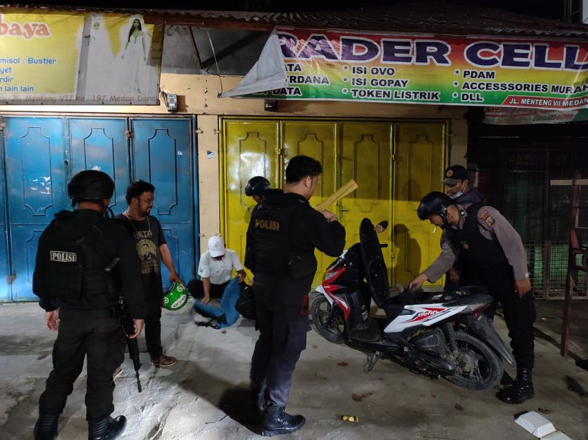 Patroli Malam, Sat Samapta Polrestabes Medan Amankan Dua Pelaku Saat Hendak Beraksi