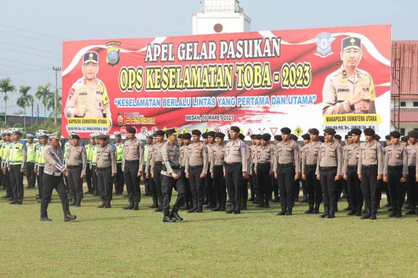 Apel Gelar Pasukan Ops Keselamatan Toba 2023, Wakapoldasu: Kedepankan Pendekatan Preventif