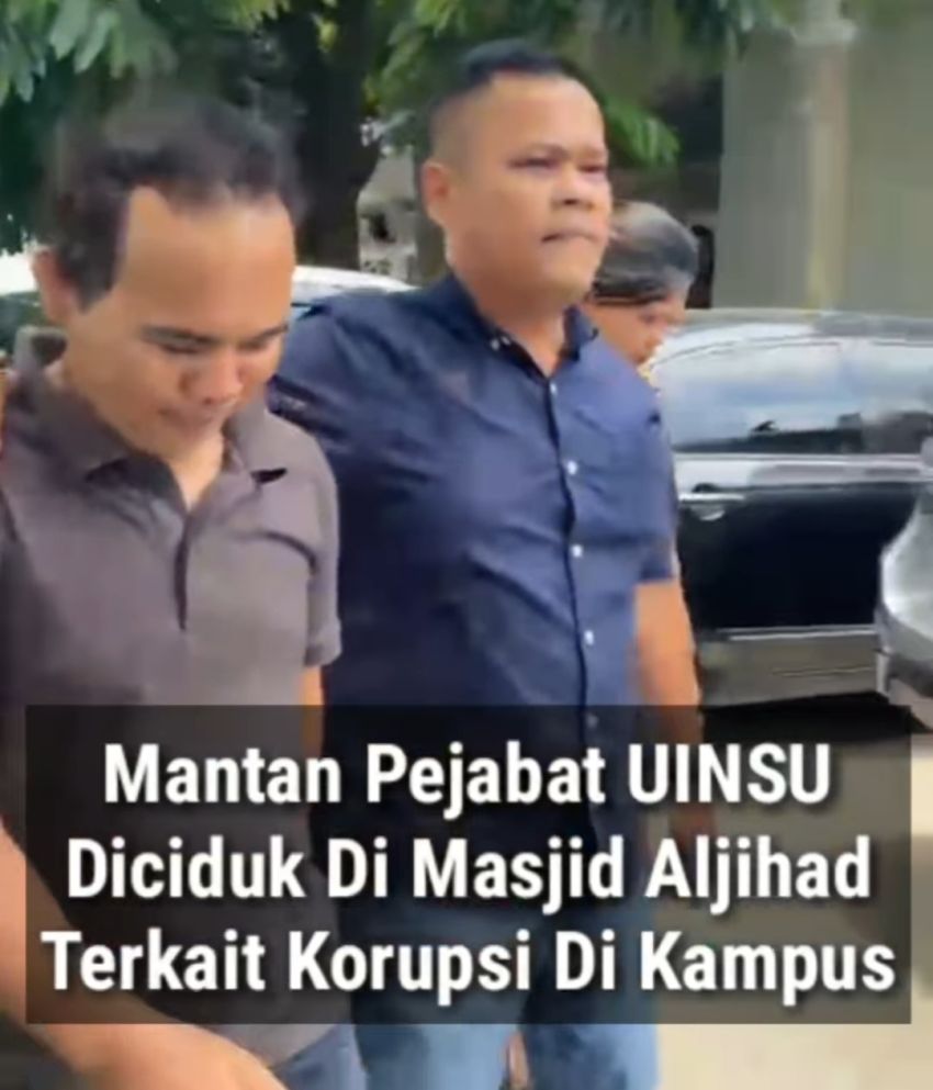 Viral, Pusbangnis UINSU Dijemput Paksa Tim Gabungan Saat Berada Diparkiran Masjid