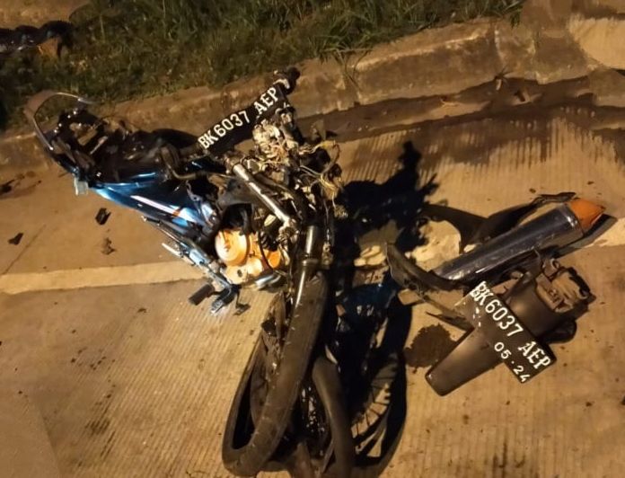 Sepeda Motor ‘Laga Kambing’ di Medan, Dua Korban Meninggal di TKP