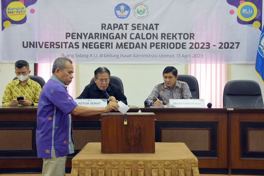 Lakukan Penyaringan, Senat Unimed Tetapkan Tiga Calon Rektor Unimed Periode 2023-2027