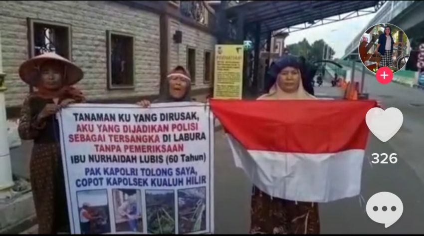 Lahannya Dirusak, Emak-emak di Labura Ngadu ke Kapolri dan Jokowi