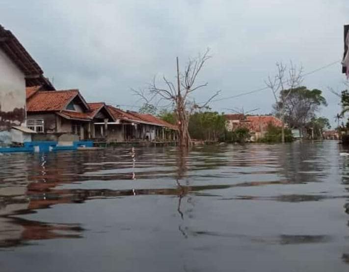 Banjir Rob Kepung Pemukiman Warga di Desa Blendung Pemalang