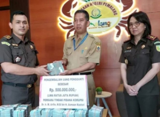 Kejari Pemalang Kembalikan Uang Pengganti Kasus Korupsi Mantan Sekda