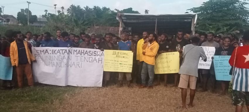 Tolak Konflik Horizontal Nabire Topo, Mahasiswa IMPT Manokwari Gelar Unjukrasa