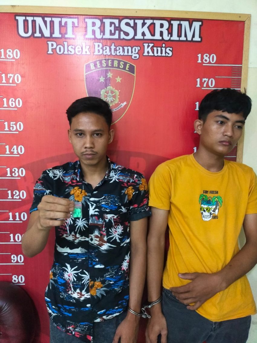 Dua Pengedar Pil Ekstasi Ditangkap Petugas Polsek Batang Kuis 