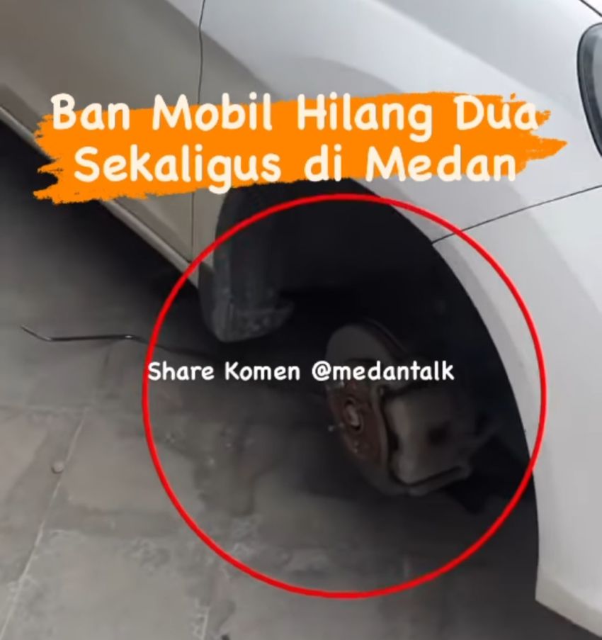 Waspada..! Maling Ban Mobil Berkeliaran di Medan
