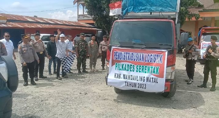 H-3 Pilkades Serentak 2023, Ketua DPRD Madina Lepas Pendistribusian Logistik