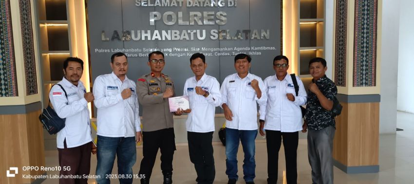 SMSI Labuhanbatu Raya Audiensi Ke Mapolres Labusel, Bahas Soal Kompetensi