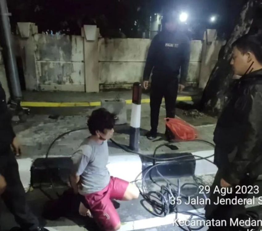 Curi Kabel di Jalan Sudirman Medan, Tiga Sekawan Gol