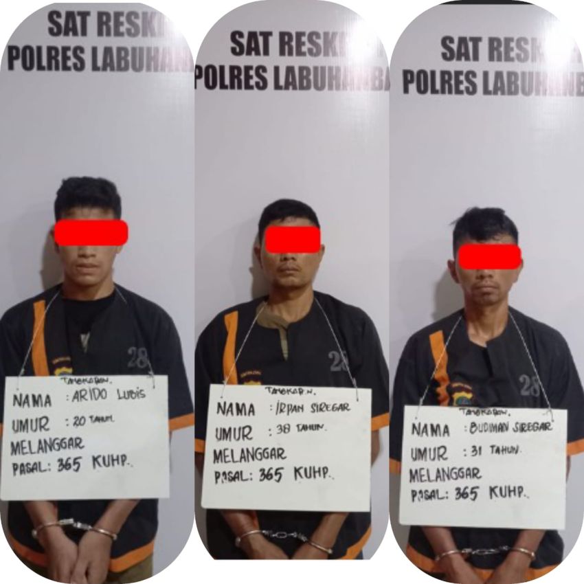 Satreskrim Polres Labuhanbatu Ringkus Seorang Pelaku Curas dan Dua Orang Penerima