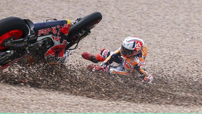 MotoGP Inggris 2023, Marc Marquez Crash Lagi