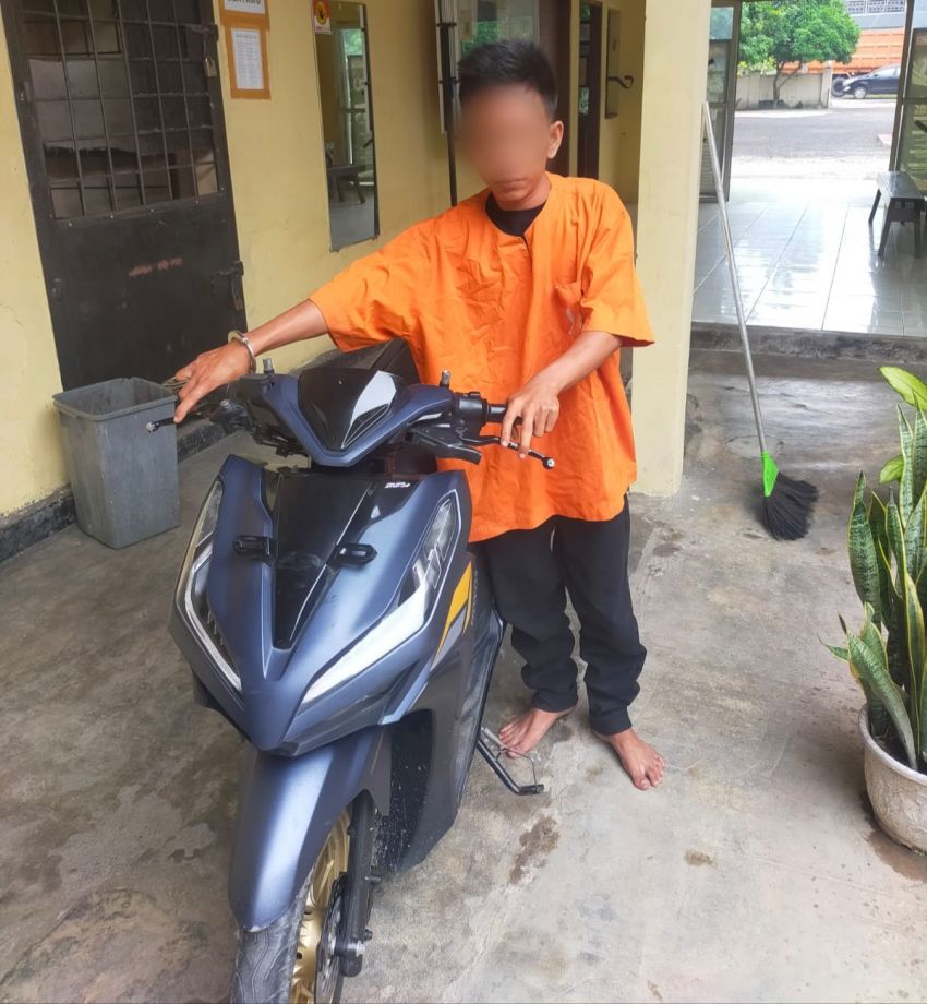 Ditinggal Diparkiran, Sepeda Motor Vario Raib, Pelaku Terekam CCTV