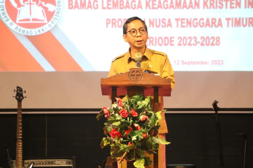 Pj Gubernur Hadiri Pelantikan Pengurus Wilayah BAMAG LKKI Periode 2023-2028