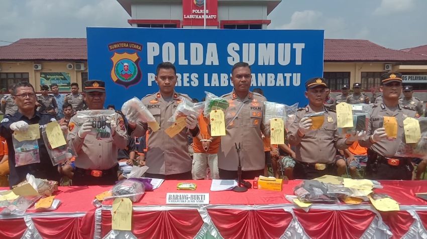 Polres Labuhanbatu Ungkap 82 Perkara Narkoba dan Tangkap 92 Pelaku