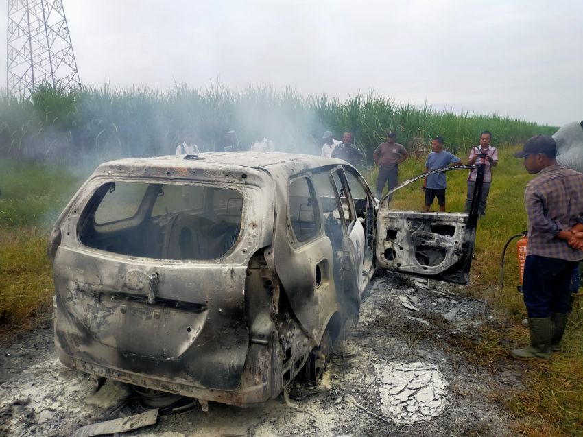 Mobil Terbakar di Ladang Kebun PTPN II Langkat, Cek Faktanya