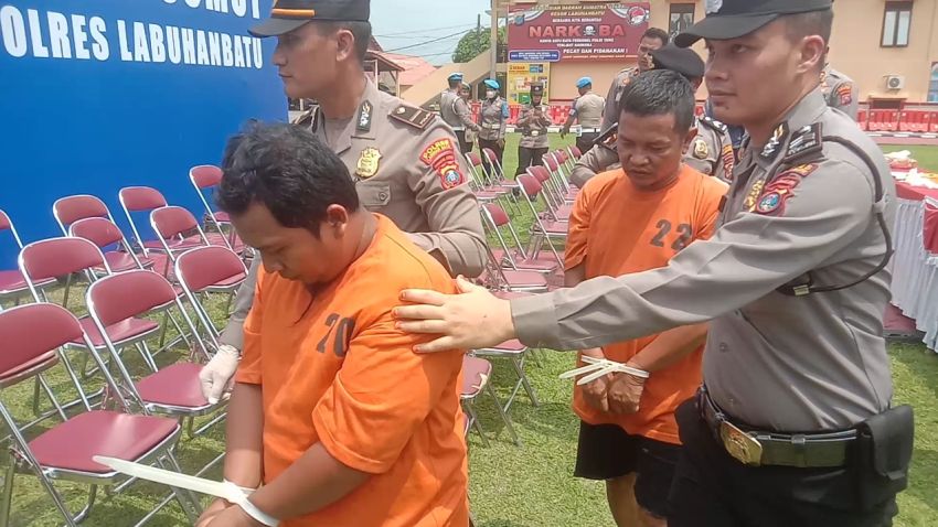 Pengedar Narkoba Antar Provinsi Diringkus, Polres Labuhanbatu Sita 3,7 kg Sabu