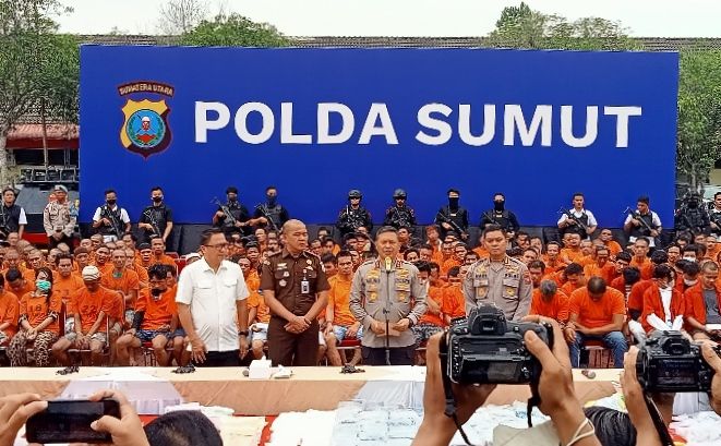 1.058 Pelaku Narkoba Ditangkap Polda Sumut dalam Tenggat Waktu 22 Hari