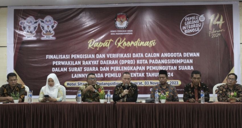 327 DCT Anggota DPRD Kota Padangsidimpuan Pemilu 2024 Ditetapkan KPU