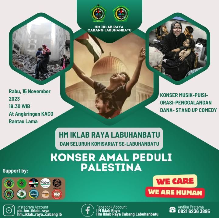 PC HM IKLAB Raya Labuhanbatu Gelar Konser Amal Peduli Palestina