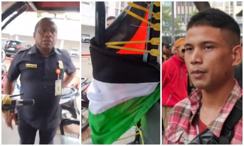 Heboh Satpam di Bekasi Nyaris Berkelahi dengan Tentara Gegara Bendera Palestina