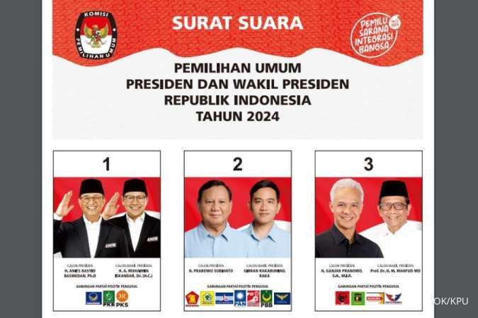 KPU Rilis Desain Surat Suara Pilpres 2024, Ingat Pilih Satu Calon Saja