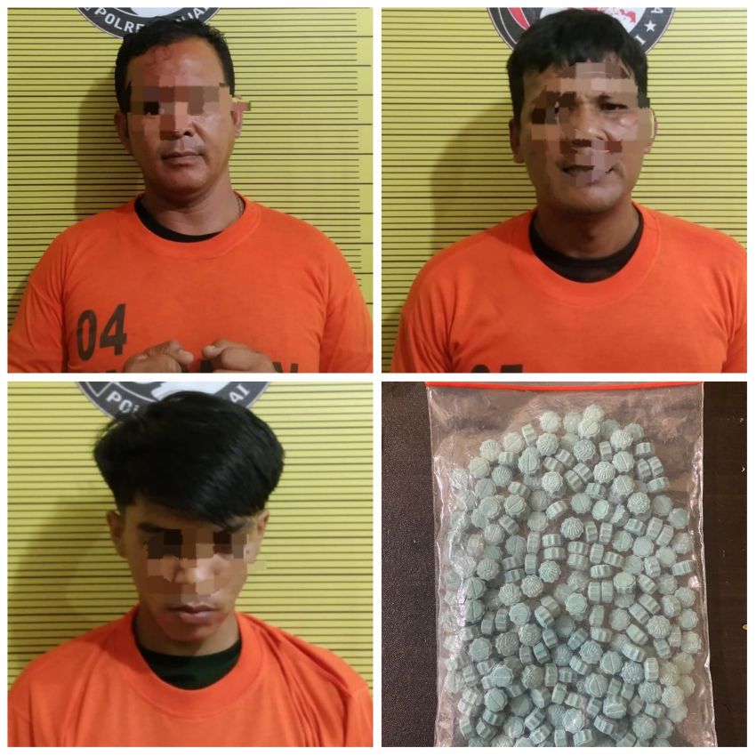 Tangkap 3 Pelaku Narkoba, Polisi Sita Ratusan Butir Pil Ekstasi