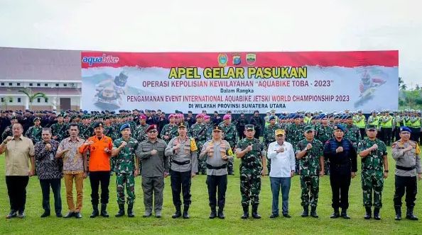 2.761 Personel Gabungan TNI-Polri Amankan Aquabike Jetski World Championship di Danau Toba