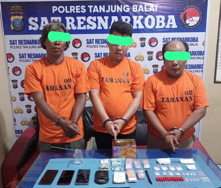 Miliki Narkoba, Tiga Pria di Tanjungbalai Ditangkap Polisi