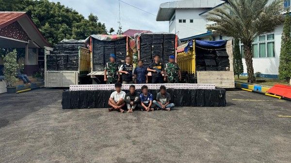Selundupkan 9,2 Juta Batang Rokok Ilegal, 4 ABK Ditangkap di Aceh