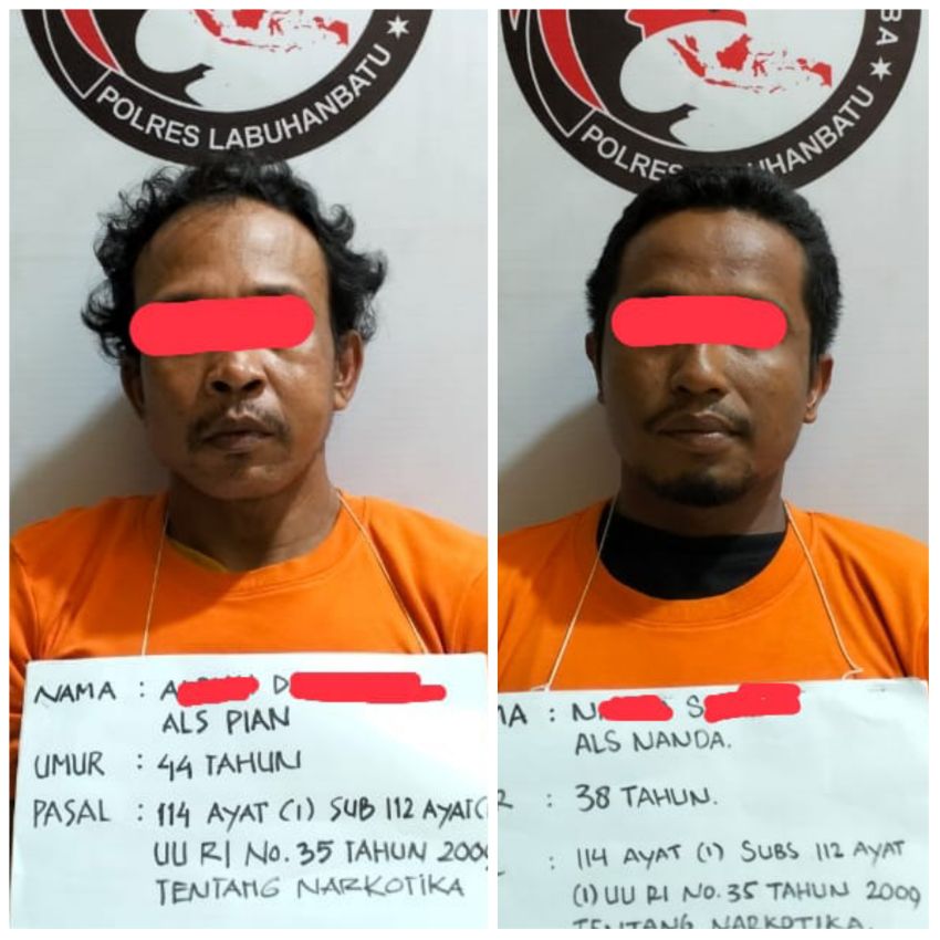 Kedapatan Jual Sabu, Dua Pria Ditangkap Satres Narkoba Polres Labuhanbatu