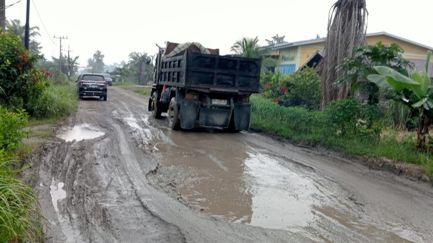 Jalan Rusak Pasar Rodi dan Sei Rejo Viral, Begini Jawaban Pemkab Sergai