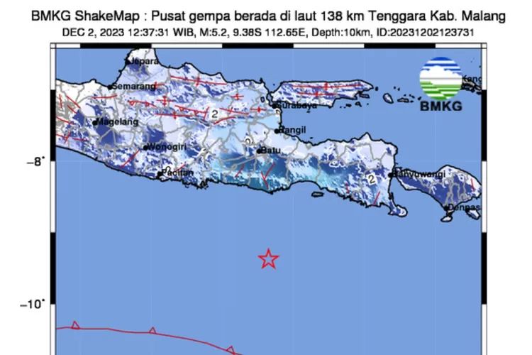 Gempa M 5,2 Guncang Malang Jatim, BMKG Imbau Warga Waspadai Gempa Susulan