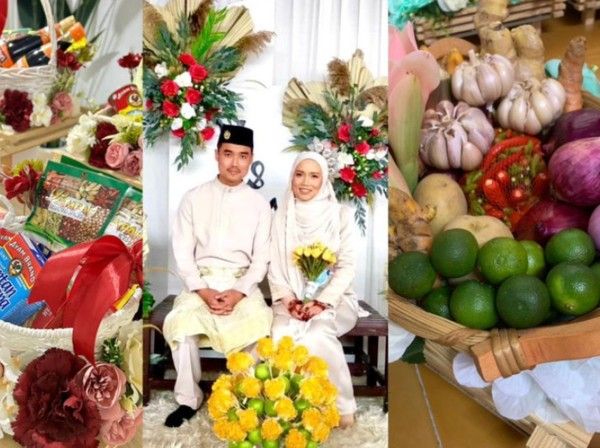 Hindari Ngutang, Pasangan Pengantin Ini Tak Gunakan Penata Rias dan Video-Fotografer Profesional, Seserahannya Bumbu Dapur