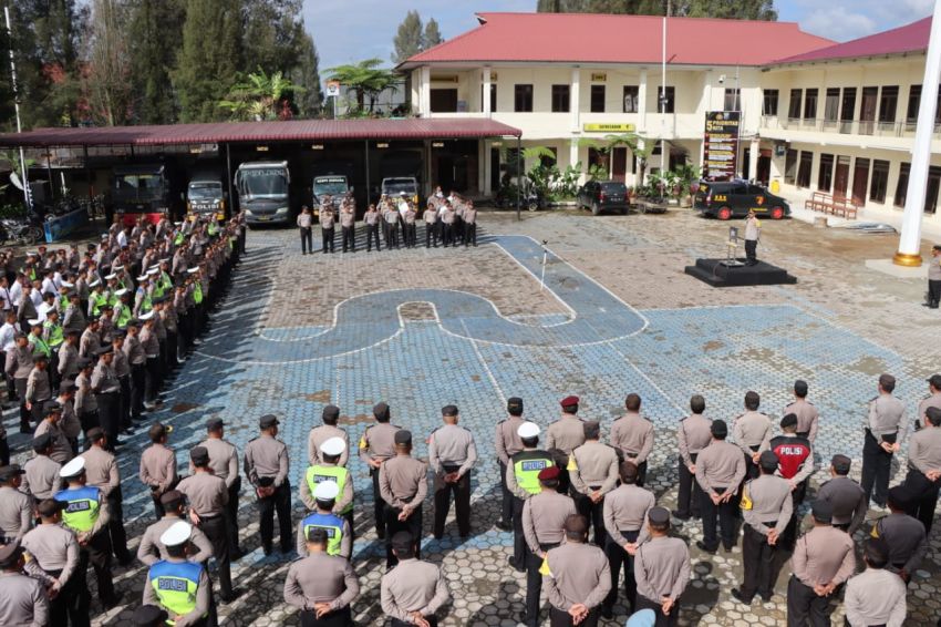 1.217 TPS Diamankan 260 Personil Polres Tanah Karo