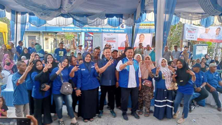 Deklarasi Pemenangan Caleg Partai Demokrat di Tanjung Beringin dan Teluk Mengkudu