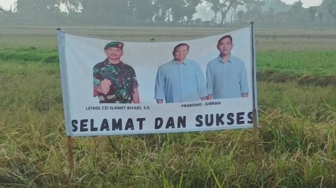 Heboh Spanduk Bersama Prabowo-Gibran Tersebar, Dandim Sukoharjo: Itu Fitnah