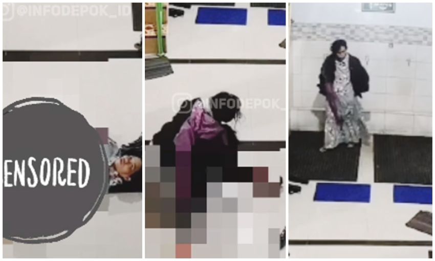 Viral Rekaman CCTV Wanita Tunawisma Melahirkan di Musala, Bayinya Ditinggal