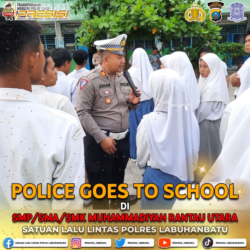 Sat Lantas Polres Labuhanbatu Goes To School Ajak Siswa-siswi Tertib Berlalulintas